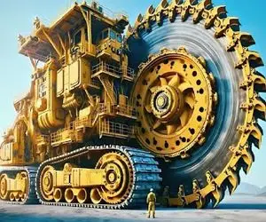 ابزارآلات غول پیکر؛ اپراتور بیل مکانیکی صفحه دیسکی نصبید جیک ثانیه کارو تموم کنه