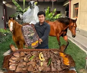 غذای روستایی؛ بش بارماق معروف ترین غذای قزاقستانی که با گوشت اسب می پزن و همه عاشقشن