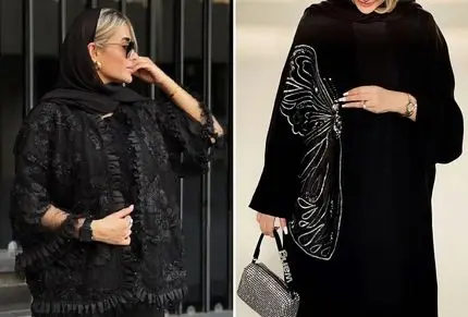 مانتوهای مشکی  شیک و جدید محرم 1405؛ سنگینی، وقار و زیبایی خلاصه شده در این مدل ها