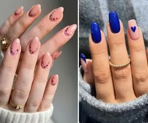 بهترین طرح های مدرن و ظریف برای لاک نود / یلدا همه قرمز میشن تو با یه طرح شیک حاضر شو