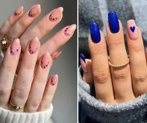 بهترین طرح های مدرن و ظریف برای لاک نود / یلدا همه قرمز میشن تو با یه طرح شیک حاضر شو