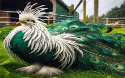 کارخانه حیوانات؛ با مهندسی ژن طاووس خروس ساختن جلال جبروتش طلاووس زمین گیر میکنه