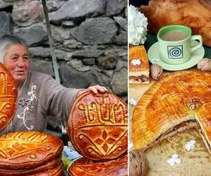 طرز تهیه نان گاتا با بهترین دستور / نان شیرینی ارمنی که بی نهایت خوشمزه ست