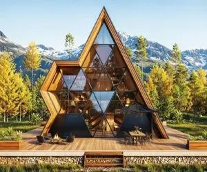 معماری خلاقانه؛ وسط جنگل خونه نقلی اعیونی ساخت شیروونیش رو زمین باقیش زیر زمین