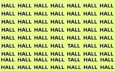 بازی فکری؛ فقط ۱٪ از کسانی که بینایی ۶/۶ دارن میتونن TALL رو بین انبوهی از HALL ببینن
