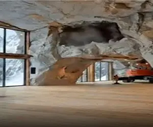 معماری نوین؛ بیل مکانیکی غول آوردن تو دل کوه خونه بسازن / راهروش کنده درخته