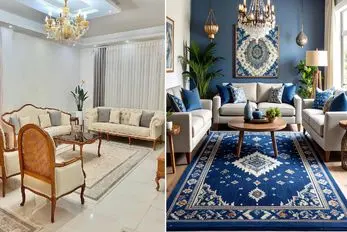 به مبلمان کرم چه رنگ فرشی میاد؛ انتخاب پرفکت نقش و ابعاد فرش متناسب با متراژ پذیرایی