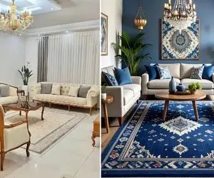 به مبلمان کرم چه رنگ فرشی میاد؛ انتخاب پرفکت نقش و ابعاد فرش متناسب با متراژ پذیرایی