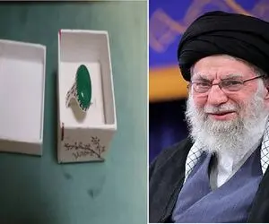 رهبر معظم انقلاب به همسر شهید هدیه ای دادند