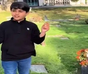 آواز پر خاطره؛ نوه هایده سر مزار مادربزرگش زندگی سلام رو می خونه