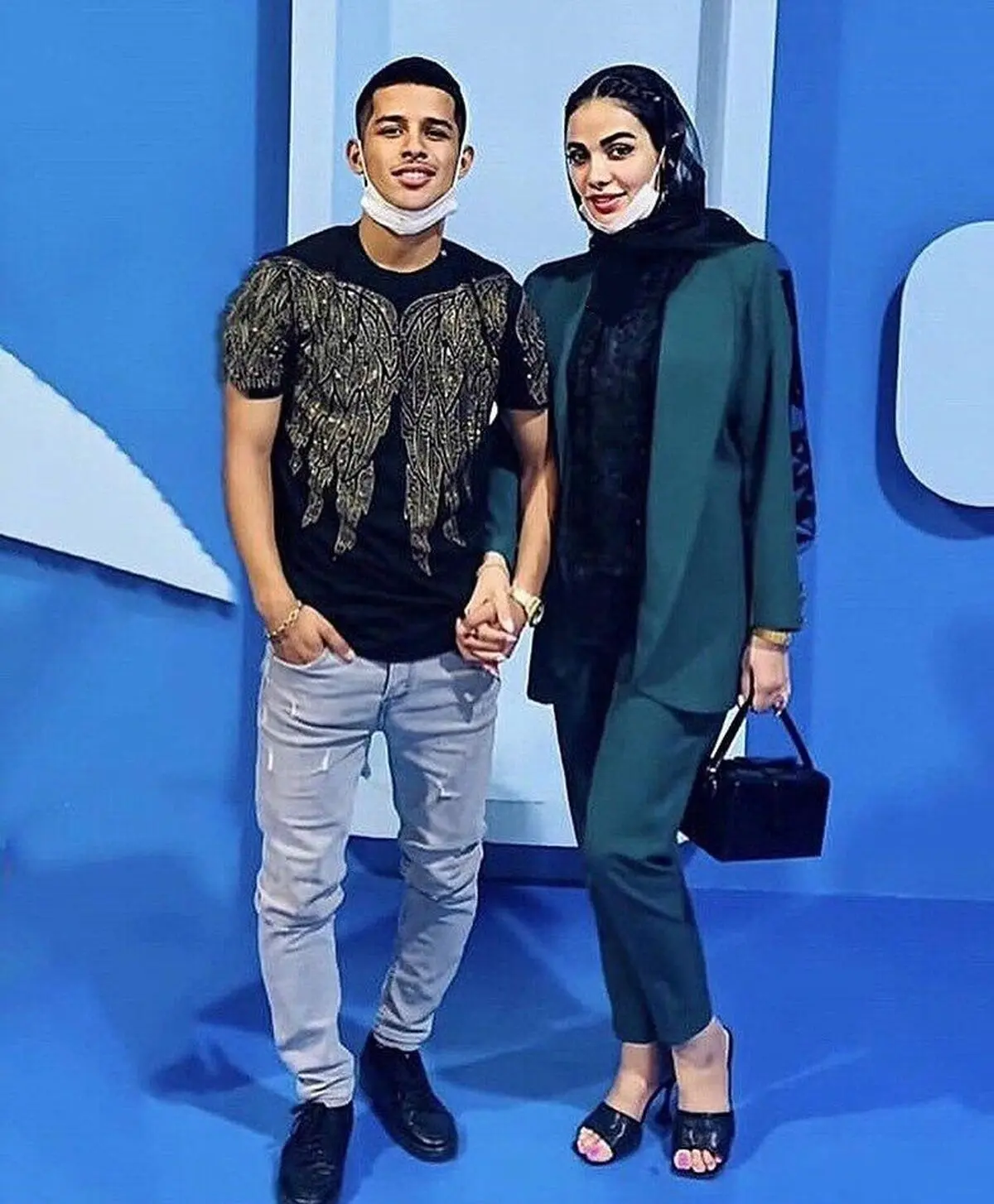 مهدی قائدی و همسرش