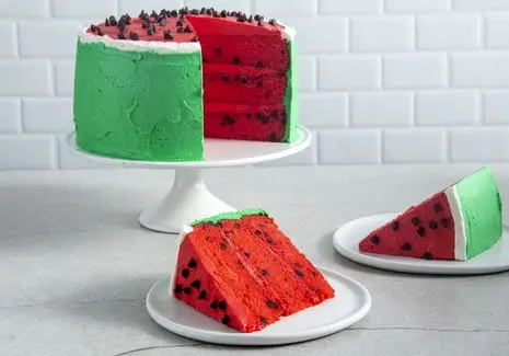 آموزش آشپزی؛ کیک هندوانه ای برای شب یلدا