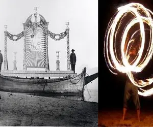 یک عکس یک روایت؛ دهن کجی روس به آمریکا با آتیش بازی برای شاه قاجار تو کاسپین