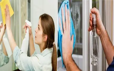 درخشندگی شیشه و آینه با محلول‌ های خانگی/ بدون پول دادن به پیس پیسی گرون برق بنداز