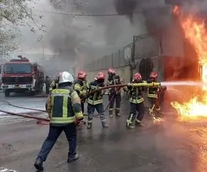 جزییات آتش‌سوزی در بزرگراه آزادگان