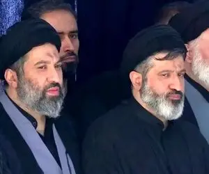 حضور فرزندان رهبر شهید انقلاب بر پیشگاه تابوت پدر