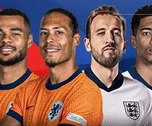 ساعت بازی انگلیس - هلند امروز چهارشنبه 20 تیر