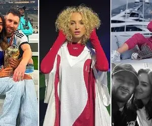 فوتبالیستایی که زناشون تو قطر حسابی ترکوندن؛ آقایون تو چمن سبز خانوما رو سکوهای داااغ!