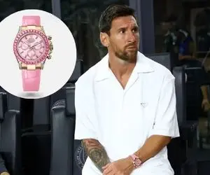 رولکس صورتی ۸۰ میلیارد تومانی در دستان لیونل مسی!