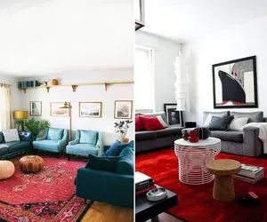 فرش قرمز با چه مبلی ست میشه؟ / نوستالژیک بودن تو مدرنیته با رنگی که همیشه چشمک میزنه