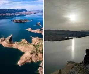 کم کم فصل سفر به جنوب ایران میرسه؛ دریاچه شهیون خوزستان تکه ای از بهشت