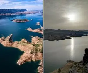 کم کم فصل سفر به جنوب ایران میرسه؛ دریاچه شهیون خوزستان تکه ای از بهشت