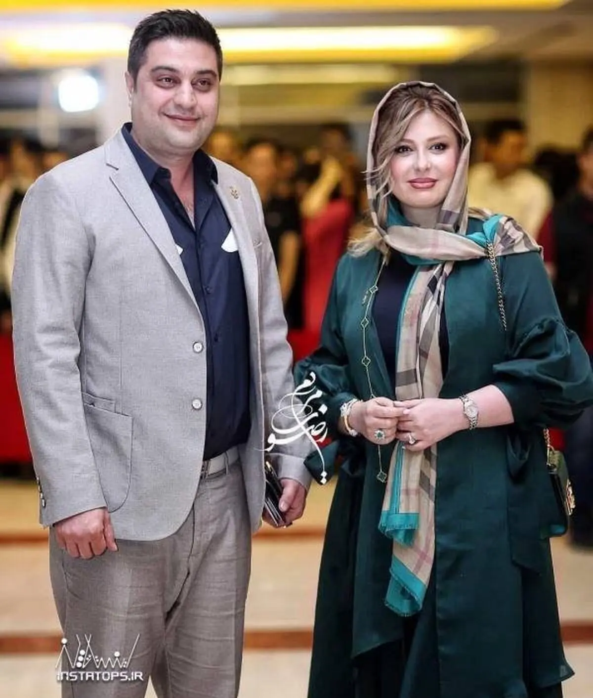 نیوشا ضیغمی و همسرش