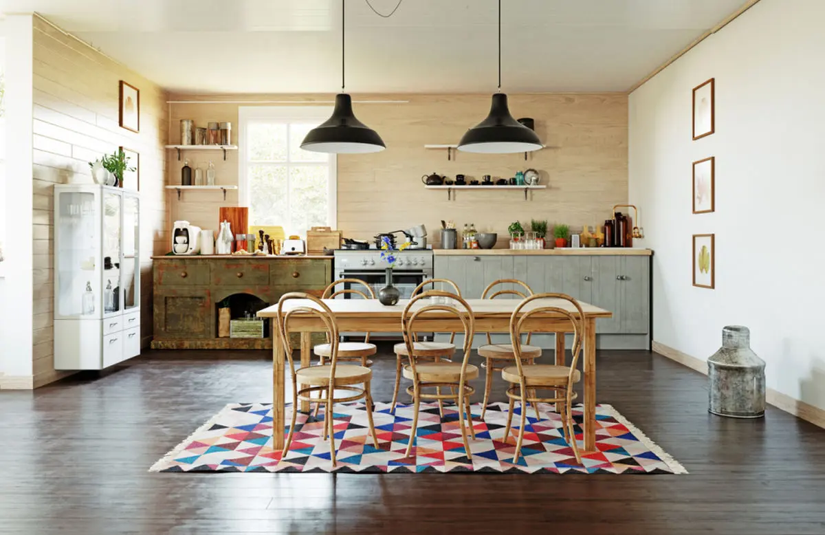 فرش آشپزخانه چه رنگی خوبه
