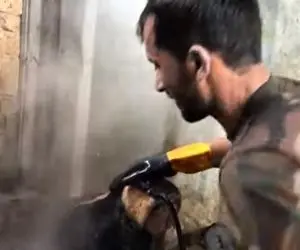 غذای خیابانی؛ تو افغانستان کله غول پیکر گاو رو کنار خیابان جز میدن و مدم واسش صف میکش