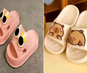 مدل دمپایی های جدید دخترانه مشابه فیلم های کره ای؛ طرح های کیوت و فانتزی