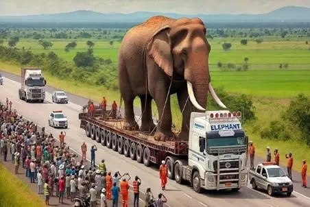 جا به جایی جانکاه؛ فیل پشت خاور حوصله اش سر رفت هم خودش رو چپه کرد هم ماشین