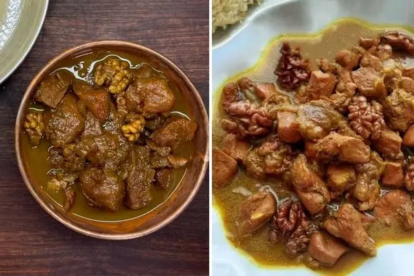 طرز تهیه خورش آلو گردو با مرغ / وقتشه بهترین غذای پاییزی رو با گردوهای تازه بپزی