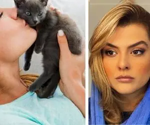 دنیا مدنی به گربه عشق ورزید و بدن گربه را بوسید | ویدیو