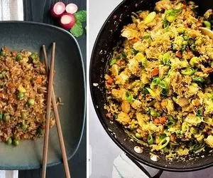 طرز تهیه پلو پیازچه با گوشت چرخ کرده / یه پلو مخلوط خوشمزه و معطر که راحت آماده میشه