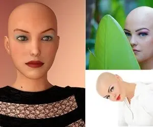 به گیسات مینازی واسه بلندیش؟ برو عامو بیا ببین این خانومای کچل فِیس دارن خوووشگل!