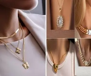 گلوبند های ترند و مینیمال طلا؛ ساده اما درخشان و چشمگیر لایق خانوم های امروزی