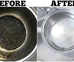 ترفندای خونگی تمیز کردن قابلمه سوخته؛ تو سه سوت از شر جزغاله های ظروفت خلاص شو