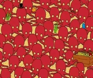 بازی فکری؛ فقط ۱٪ از نابغه‌ها می‌توانند ماهی پنهان شده در میان اختاپوس رو پیدا کنند