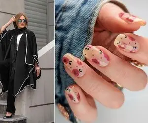 گُلم ناخن گل گلی به هر چیزی نمیاد اینجوری با مانتو ستش کن؛ کلی طرح خوشگل