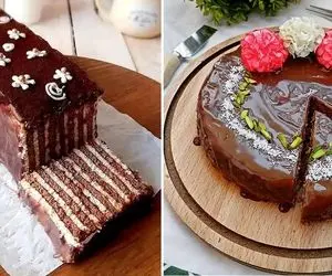 طرز تهیه کیک یخچالی / کیک رو همه میپزن تو اینو درست کن میشه بهترین دسر دنیا