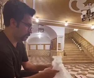 آواز اصیل؛ وقت میگن ایرانیا از هر انگشتشون هنر میباره اینه با سفره یبار مصرف آهنگ زد