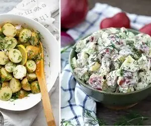 طرز تهیه سالاد سیب زمینی و شوید / یه دستور رژیمی و عالی که حتما باید امتحانش کنید