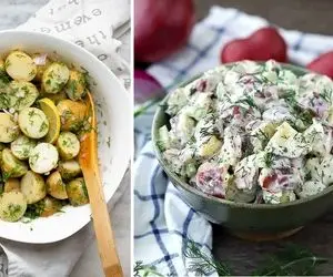 طرز تهیه سالاد سیب زمینی و شوید / یه دستور رژیمی و عالی که حتما باید امتحانش کنید