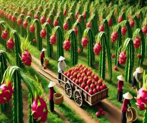 کشاورزی نوین؛ کنار درخت دراگون لامپ گذاشتن سریع تر رشد کنه شبا مزرعه ش خارق العادس