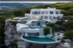 معماری خلاقانه؛ دل کوه شکافتن خونه ساختن سه طبقه استخر دار گرما بهش راه نداره