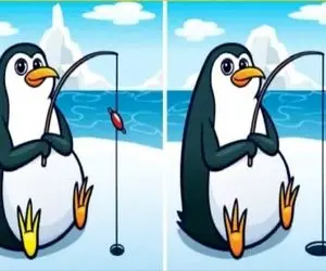 بازی فکری؛ اگه با هوشت همه تزلزل و تسلیم شدن تفاوت پنگوئن ماهیگیر رو پیدا کن