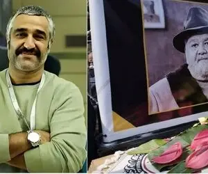 (ویدیو) پژمان جمشیدی به تشییع اکبر عبدی آمد اما چیزی نگفت