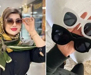 عجبا صد مدل عینک آفتابی گذاشتم هیچ کدوم بهم نمیاد / واسه فیس گرد این عینکا خوخو ترینه