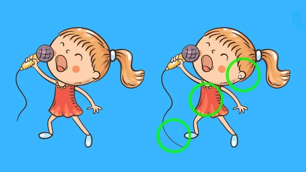 پاسخ-تفاوت-تصویری-دختر-بچه-آوازه-خوان