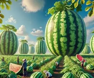 کشاورزی نوین؛ چند میلیون هندوانه رو بردن کارخونه ای که کارواش داره واسه هندوانه ها